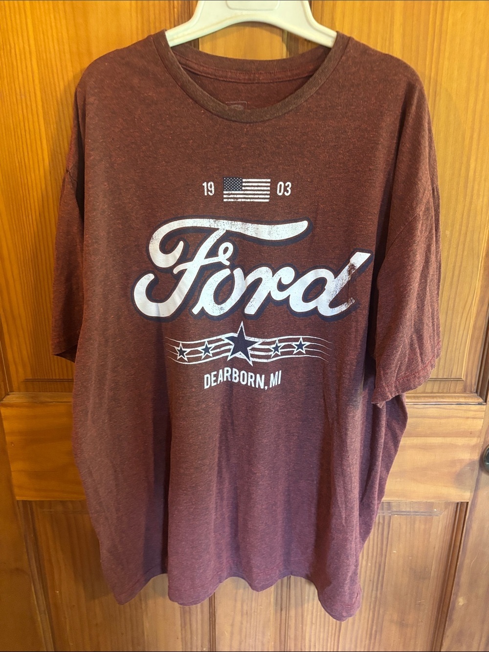 Ford Men's Rust Red Short-Sleeve Graphic Tee